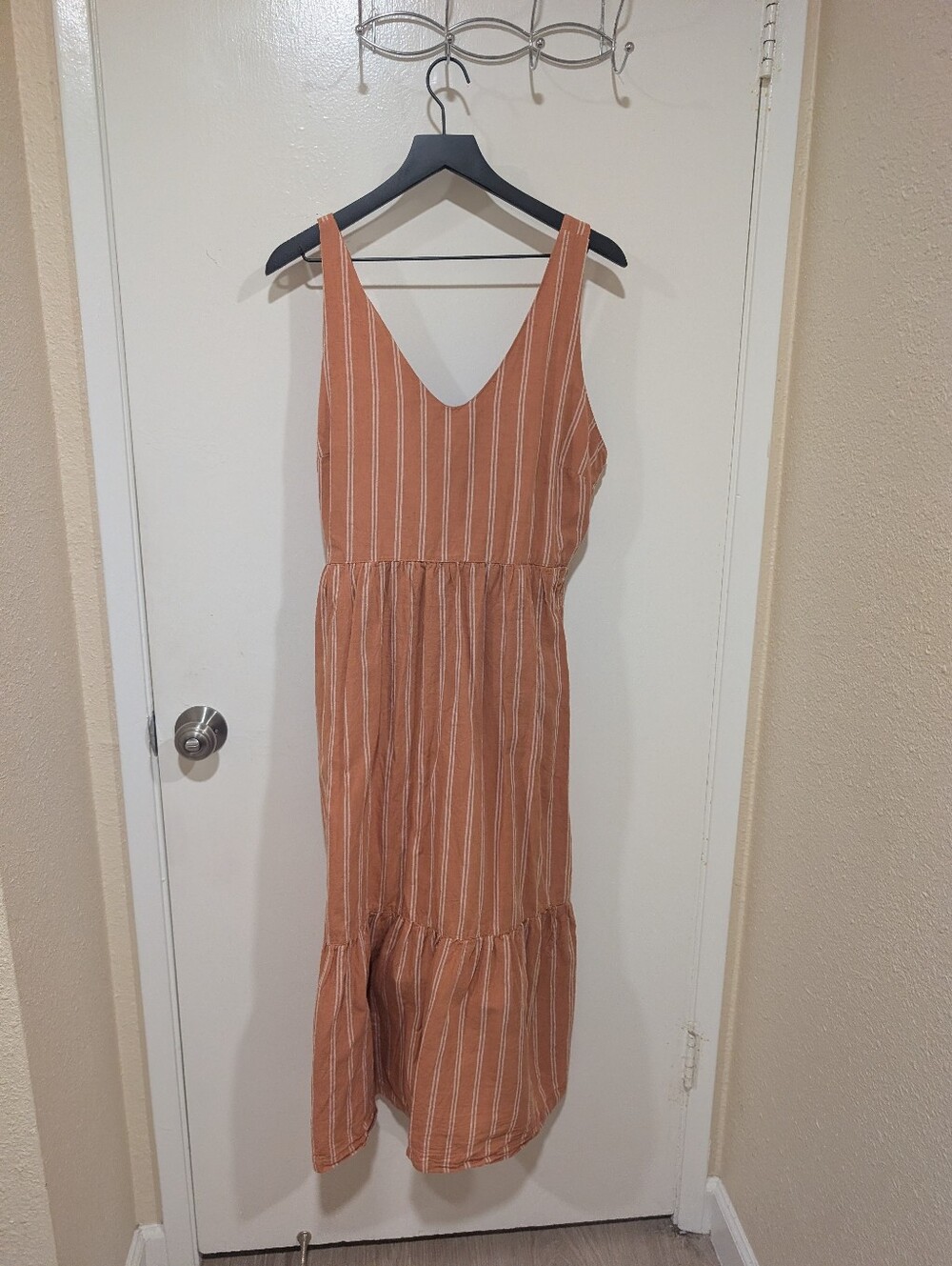 Pact Canopy Linen Blend Easy Tank Dress In Hermosa Stripe - Picture 4 of 15